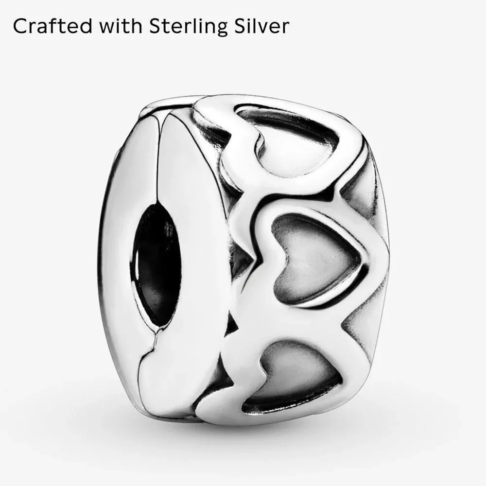 Sterling Silver Heart Charm for Moments Bracelets Gift for Her
